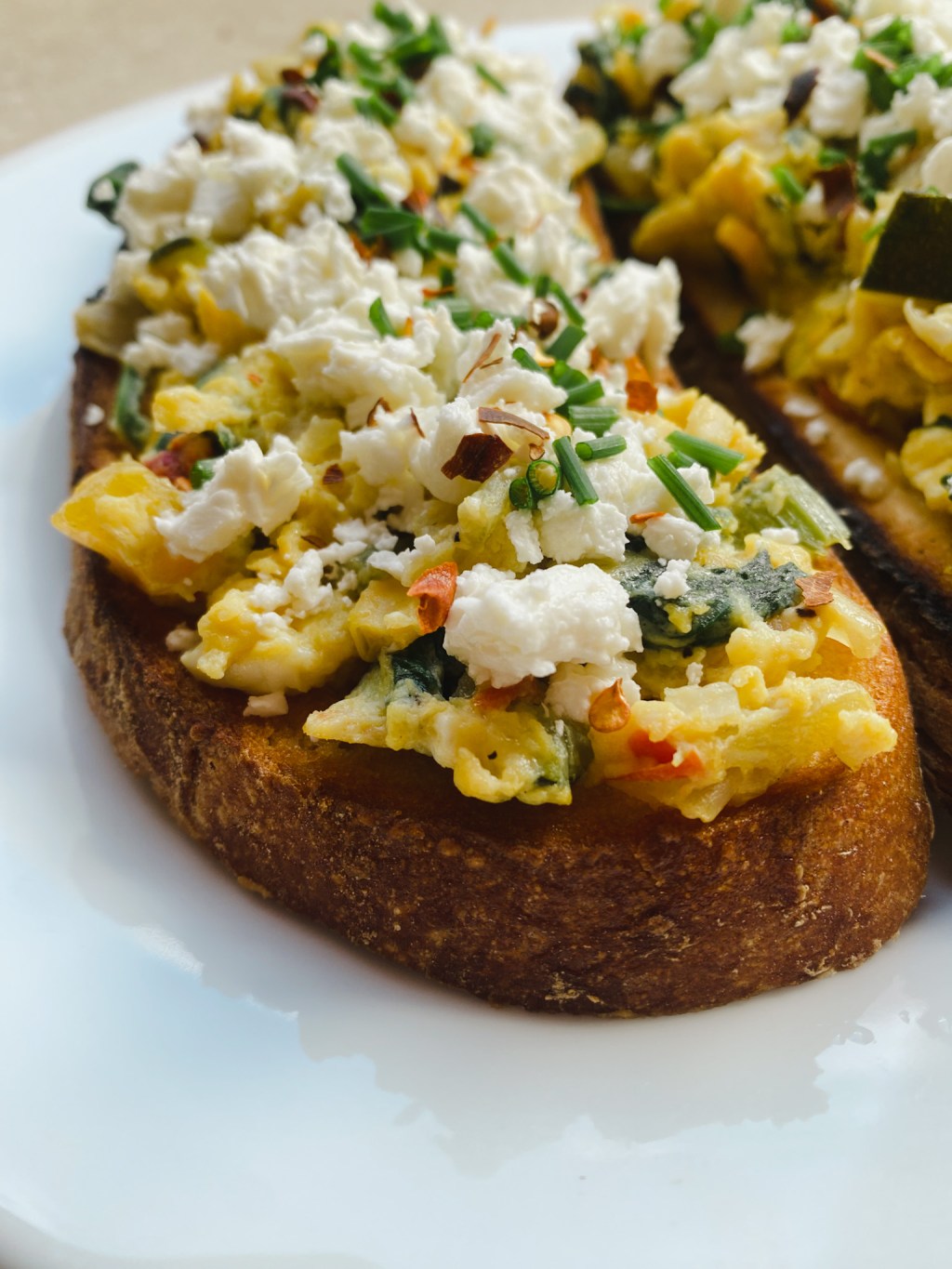 Zucchini Feta Toastie