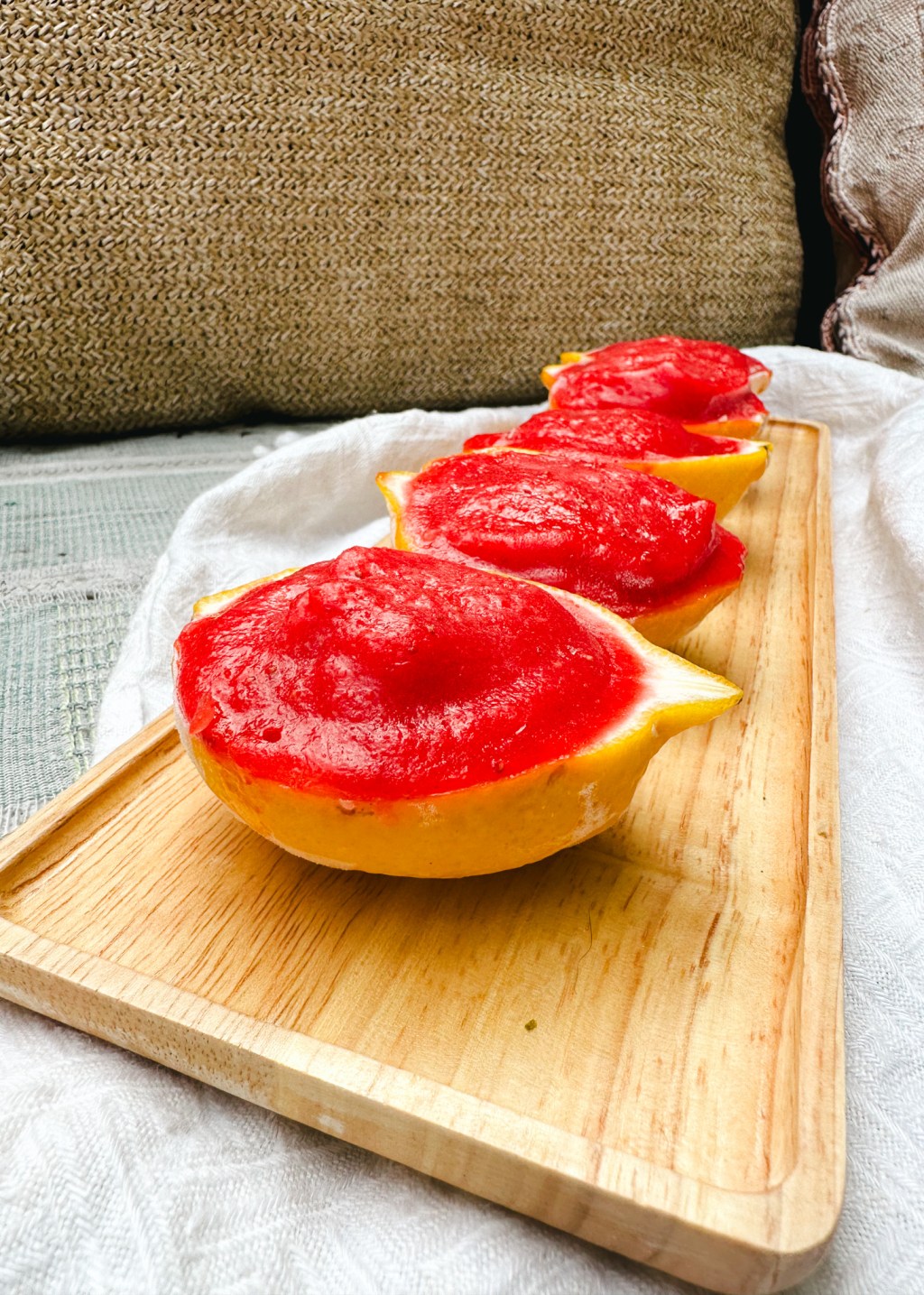 Strawberry Sorbet Lemons