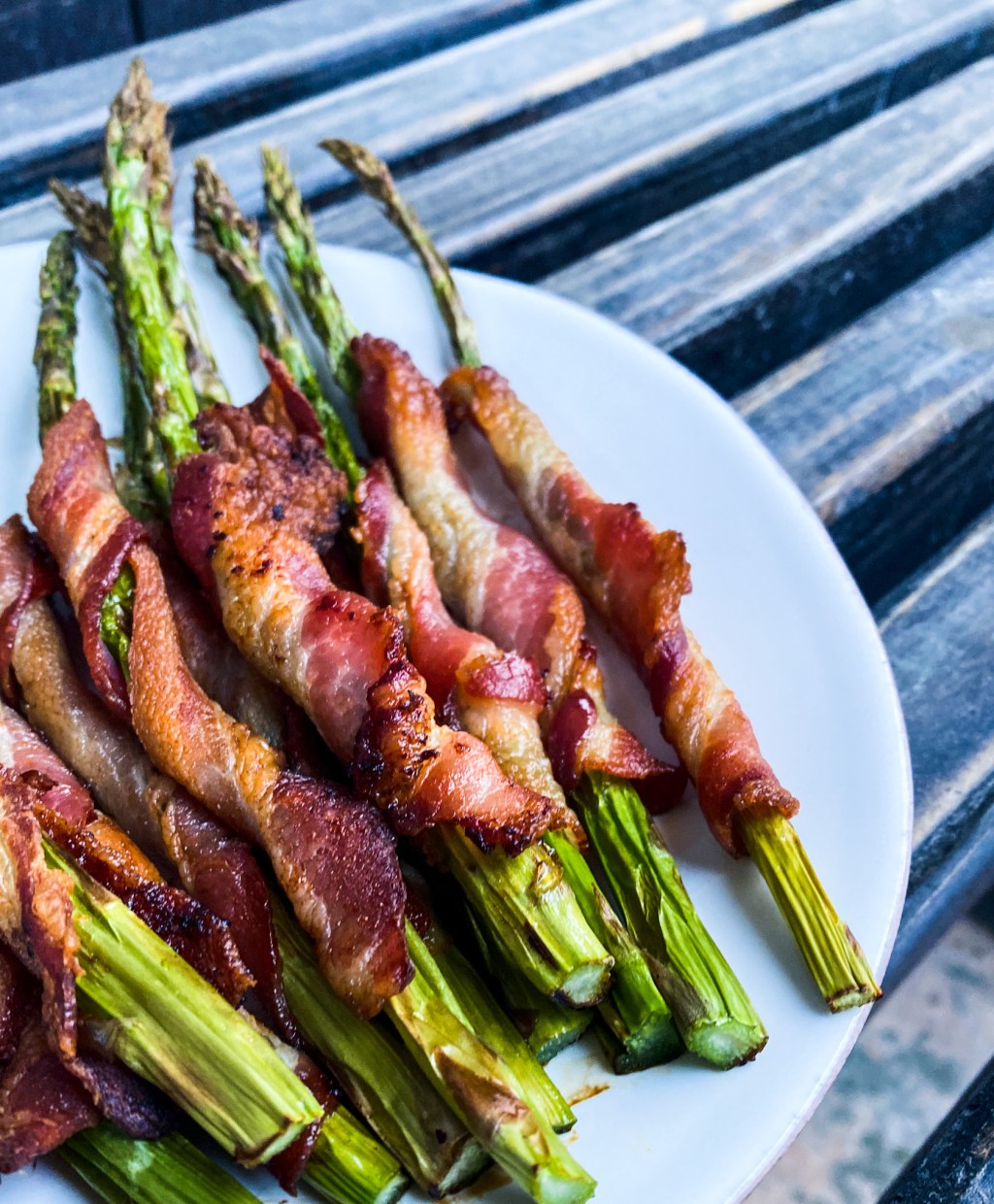 Air Fried Bacon-Wrapped Asparagus