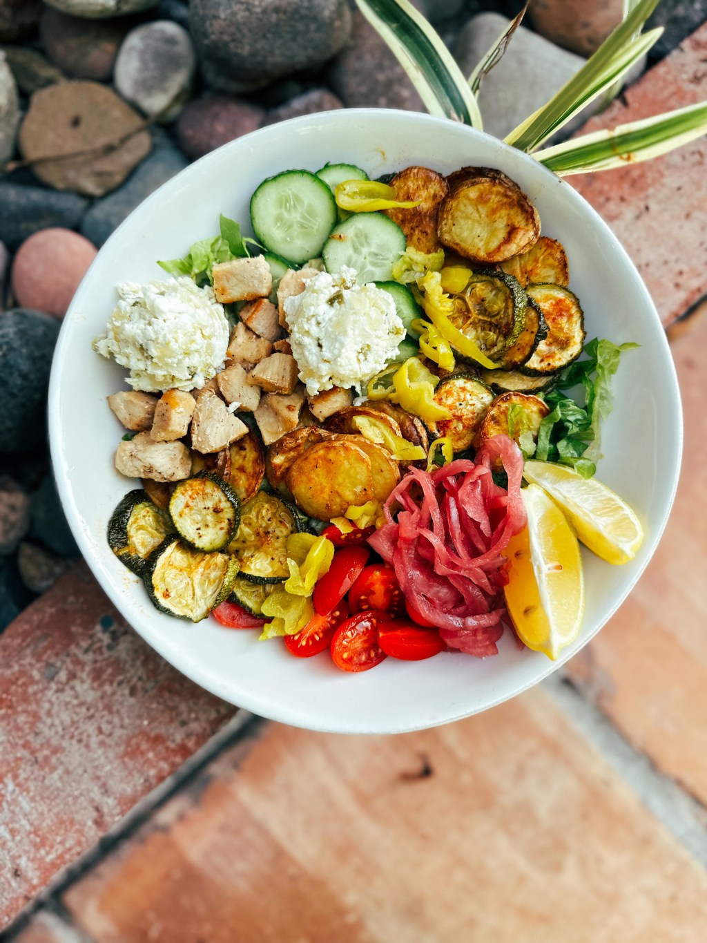 Loaded Greek Bowls with Feta&nbsp;Dip