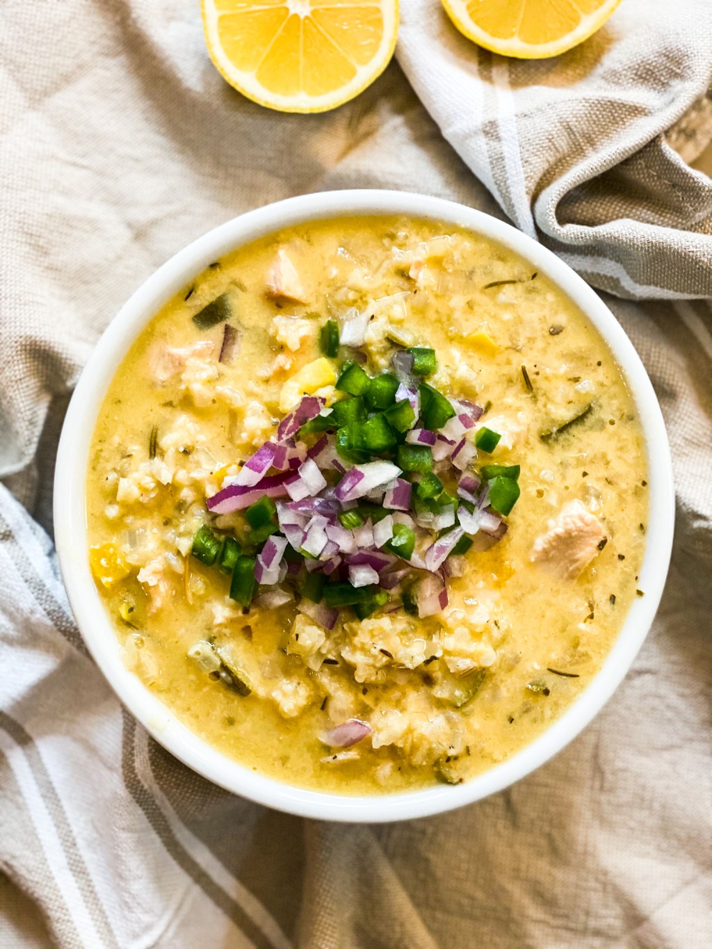 Lemon Cauliflower-Rice Soup