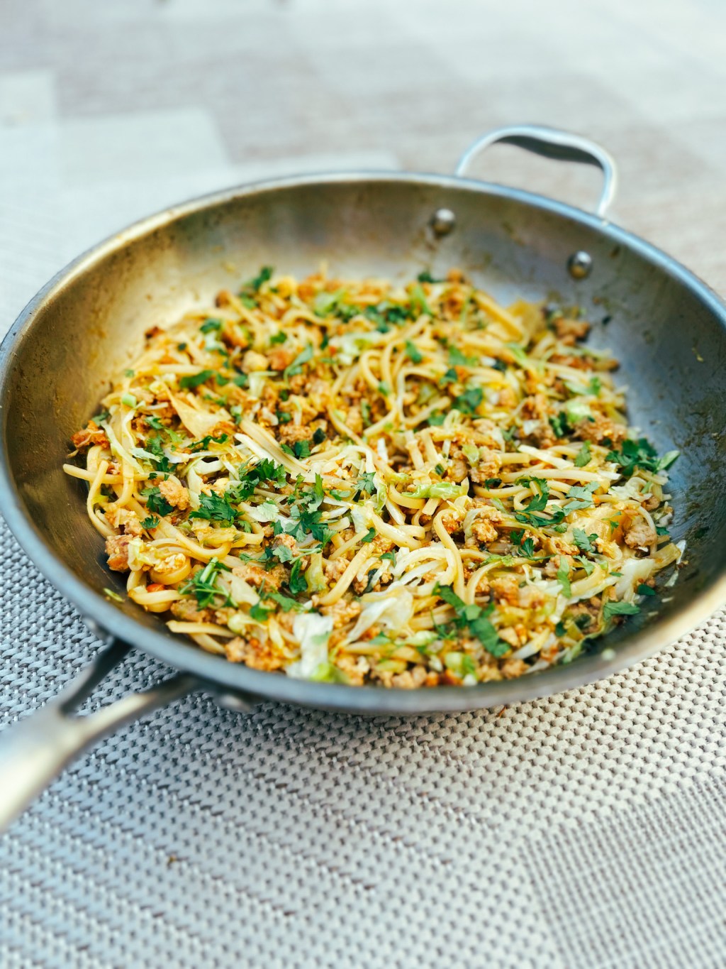 Quickie One Pan Pork Noodles